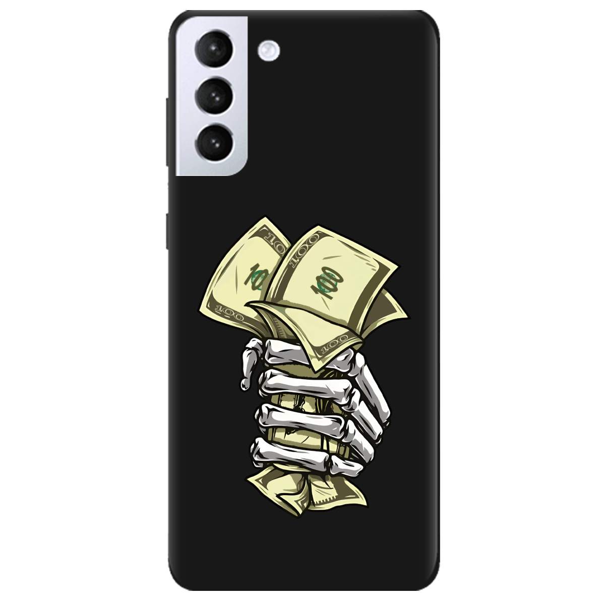 Чехол для Samsung Galaxy S21 черный матовый soft touch Загашник - фото 1 - Чехлы для телефонов