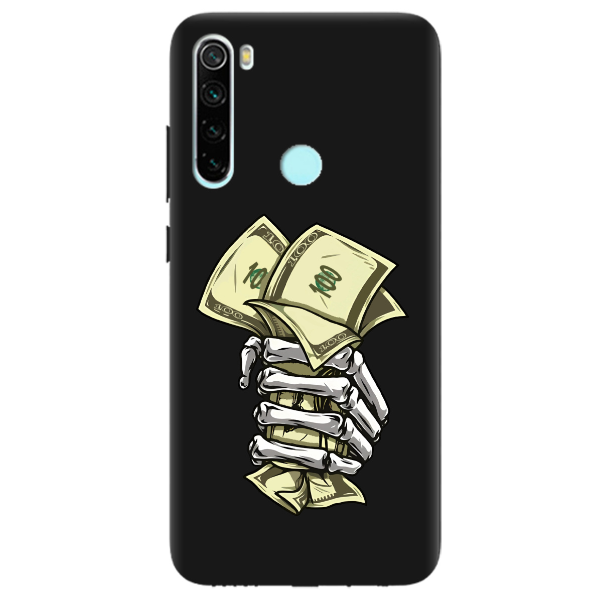 Чехол для Xiaomi Redmi Note 8T черный матовый soft touch Загашник - фото 1 - Чехлы для телефонов