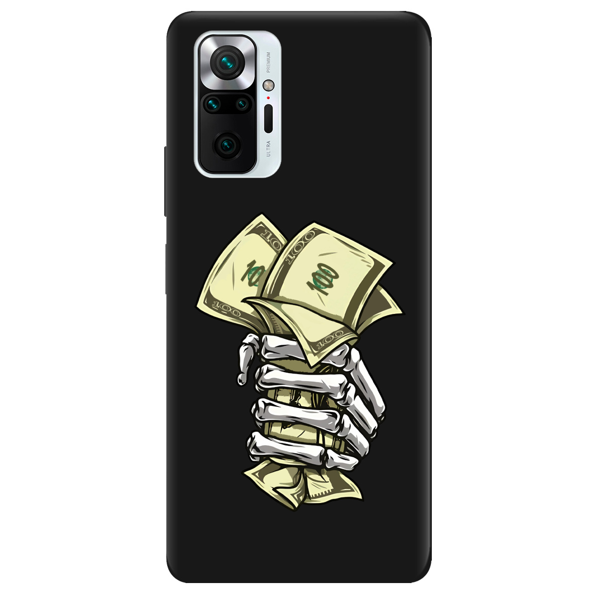 Чехол для Xiaomi Redmi Note 10 Pro черный матовый soft touch Загашник - фото 1 - Чехлы для телефонов