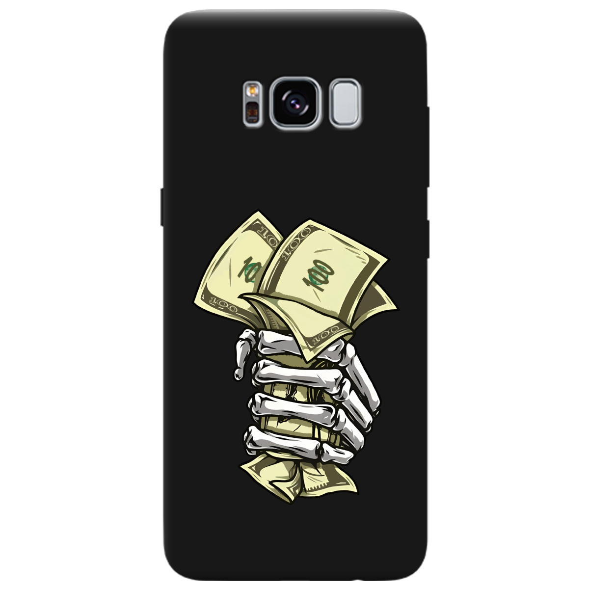 Чехол для Samsung Galaxy S8 черный матовый soft touch Загашник - фото 1 - Чехлы для телефонов