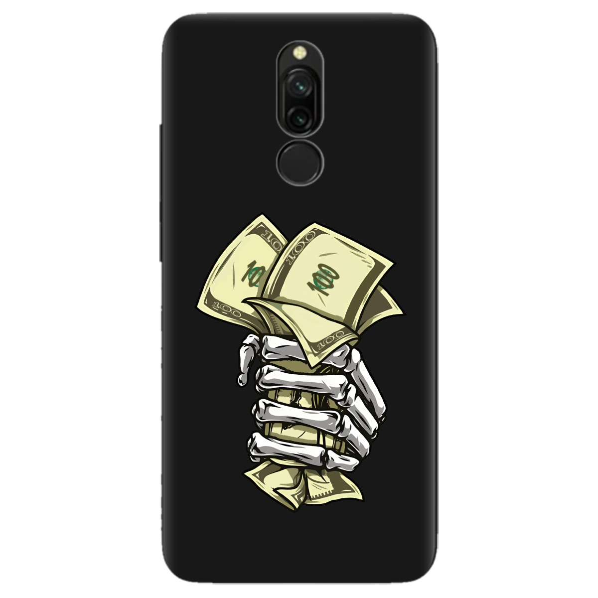 Чехол для Xiaomi Redmi 8 черный матовый soft touch Загашник - фото 1 - Чехлы для телефонов