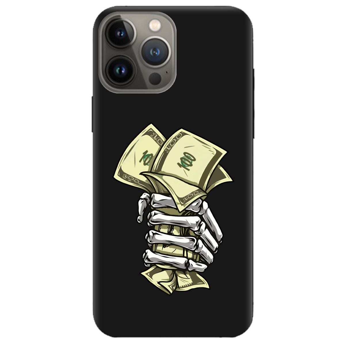 Чехол для Apple iPhone 13 Pro черный матовый soft touch Загашник - фото 1 - Чехлы для телефонов