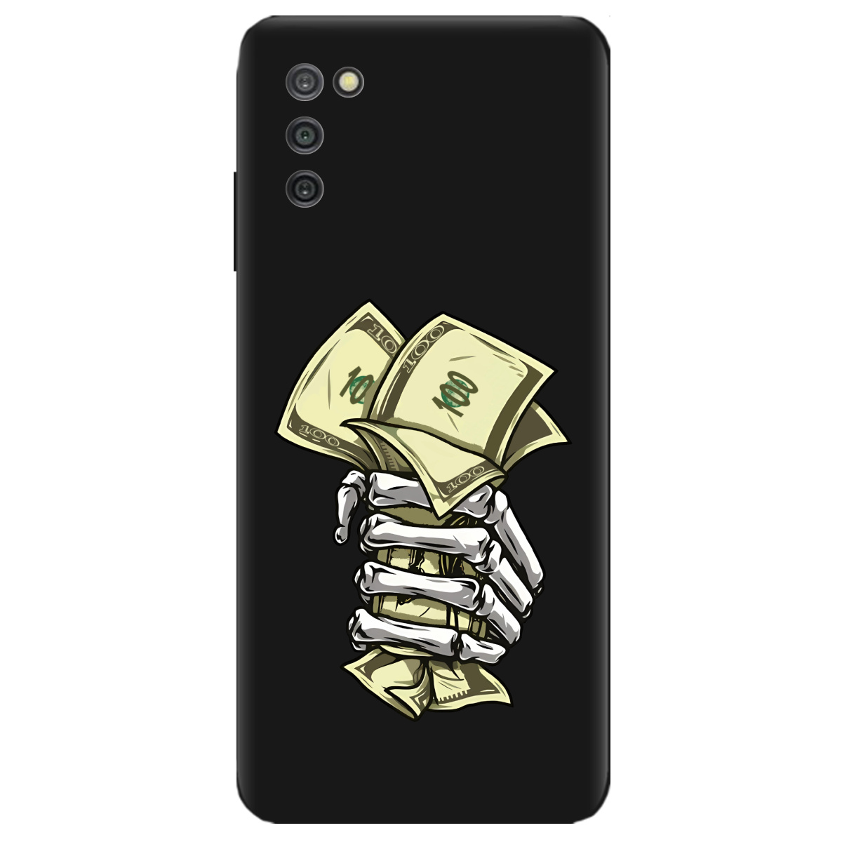 Чехол для Samsung Galaxy A03s черный матовый soft touch Загашник - фото 1 - Чехлы для телефонов