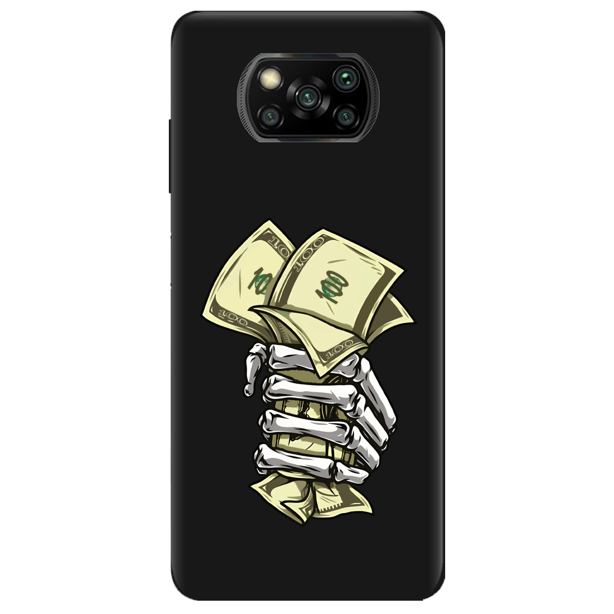 Чехол для Xiaomi Poco X3 Pro черный матовый soft touch Загашник - фото 1 - Чехлы для телефонов