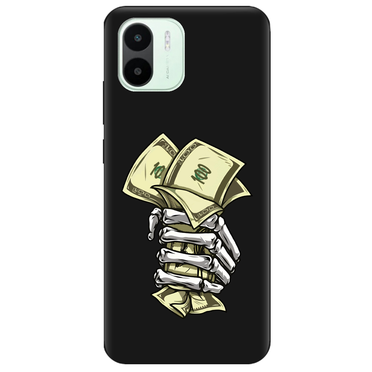 Чохол для Xiaomi Redmi A2 чорний матовий soft touch Загашник - фото 1 - Чохли для телефонів