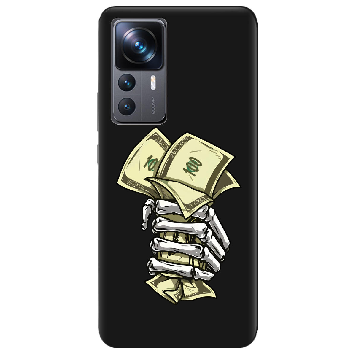 Чохол для Xiaomi 12T чорний матовий soft touch Загашник - фото 1 - Чохли для телефонів