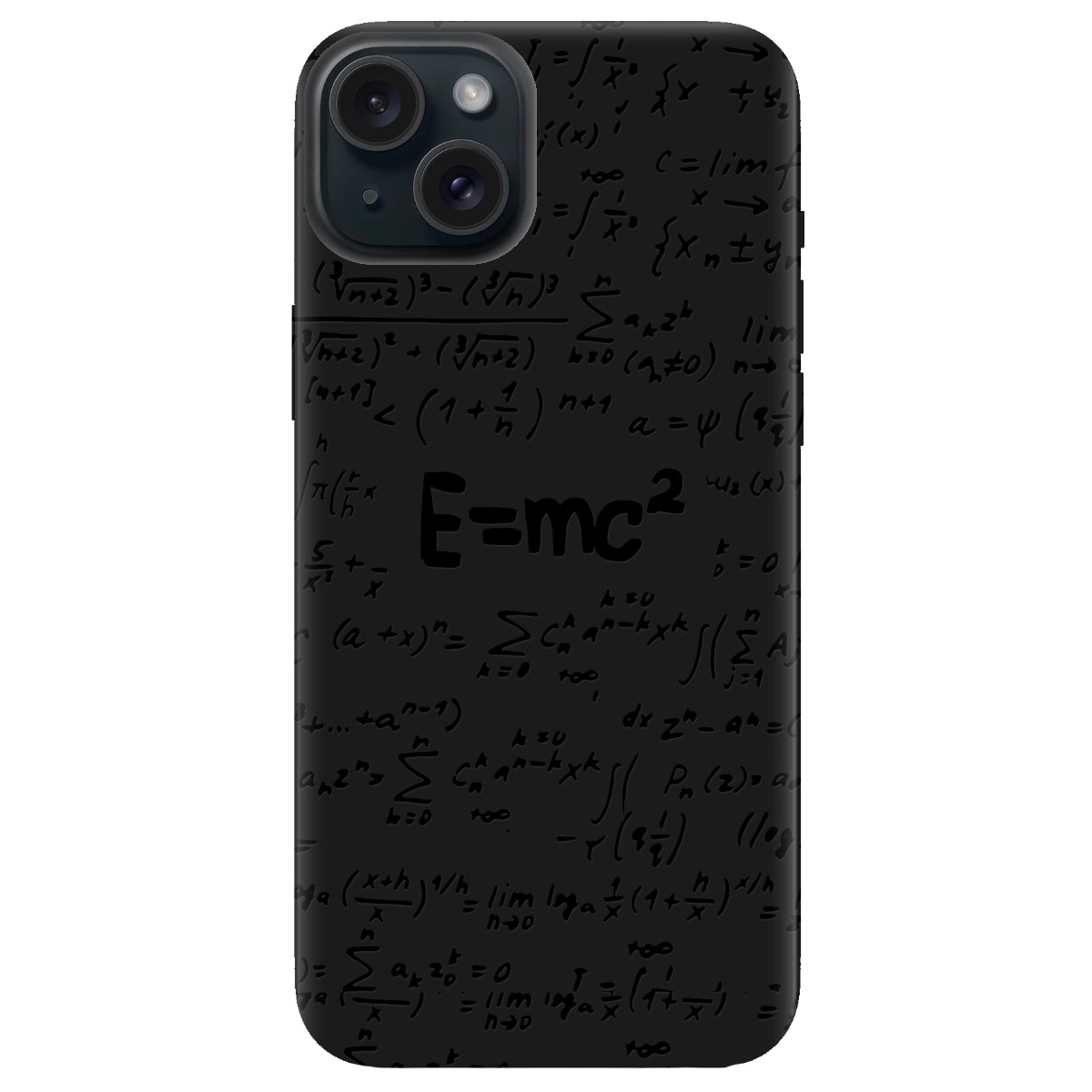 Чехол для Apple iPhone 15 черный матовый soft touch Black Einstein - фото 1 - Чехлы для телефонов