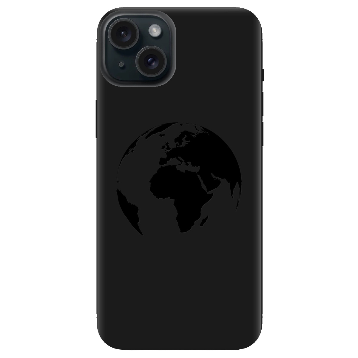 Чохол для Apple iPhone 15 чорний матовий soft touch Planet - фото 1 - Чохли для телефонів