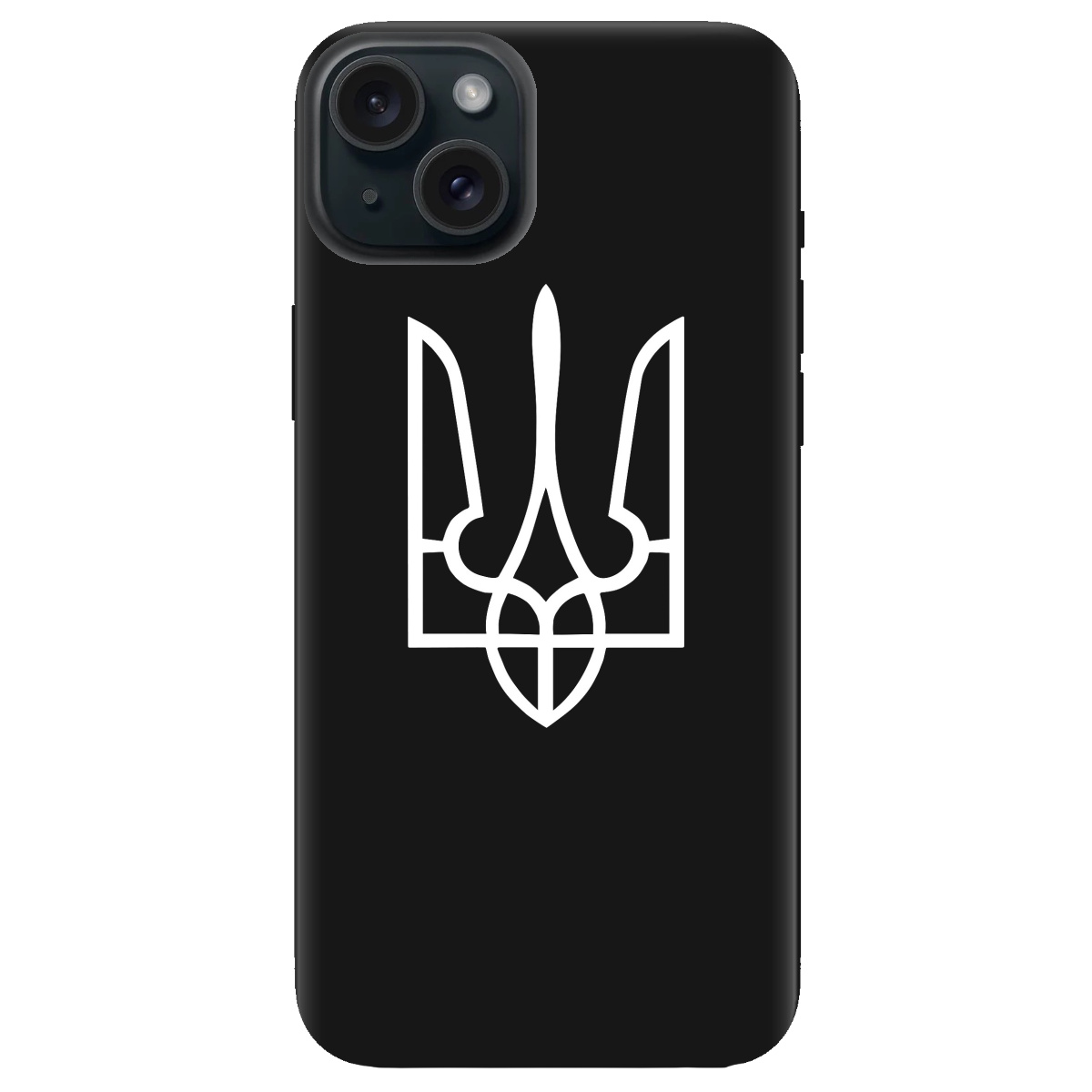 Чохол для Apple iPhone 15 чорний матовий soft touch Gerb - фото 1 - Чохли для телефонів