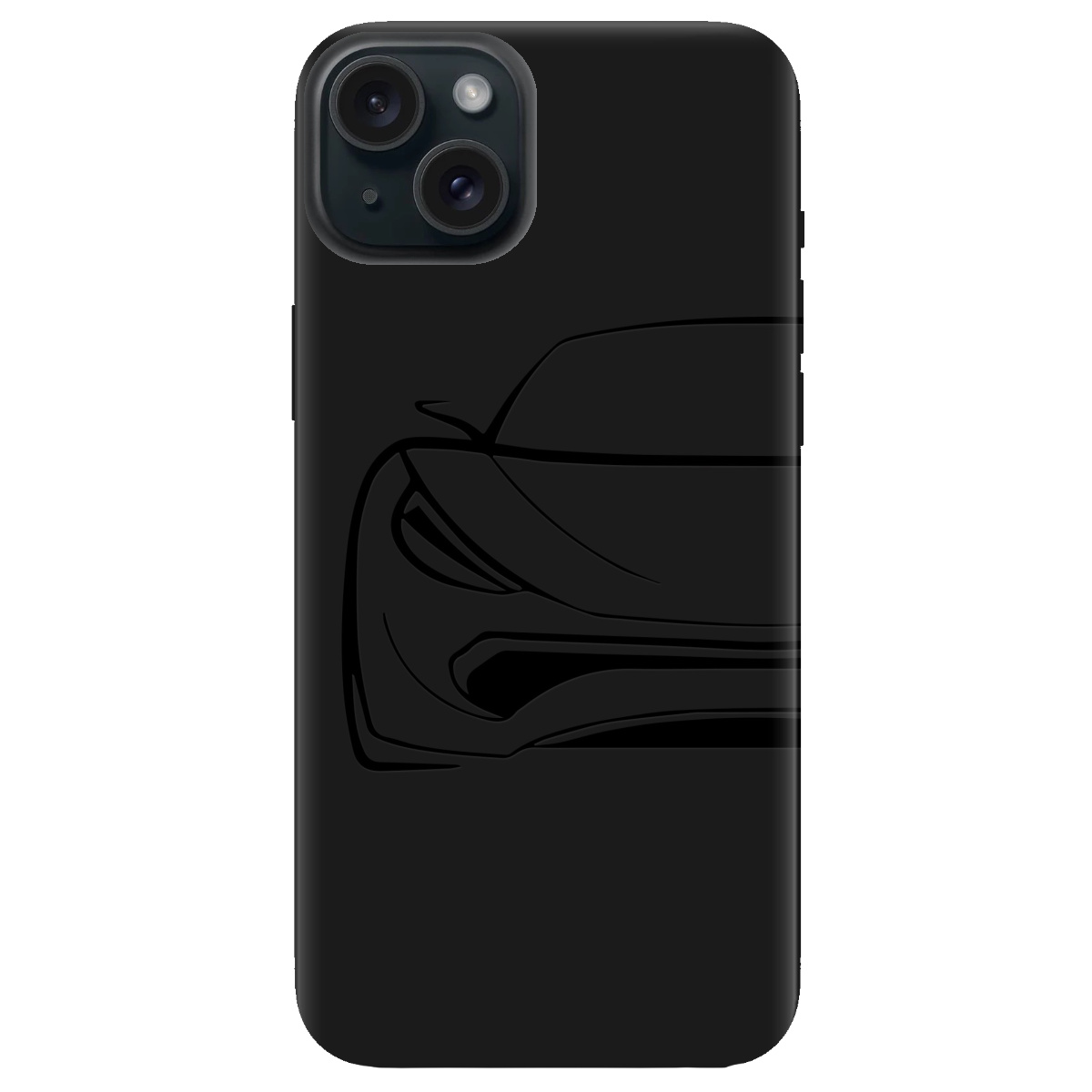 Чохол для Apple iPhone 15 Plus чорний матовий soft touch Sport Car - фото 1 - Чохли для телефонів