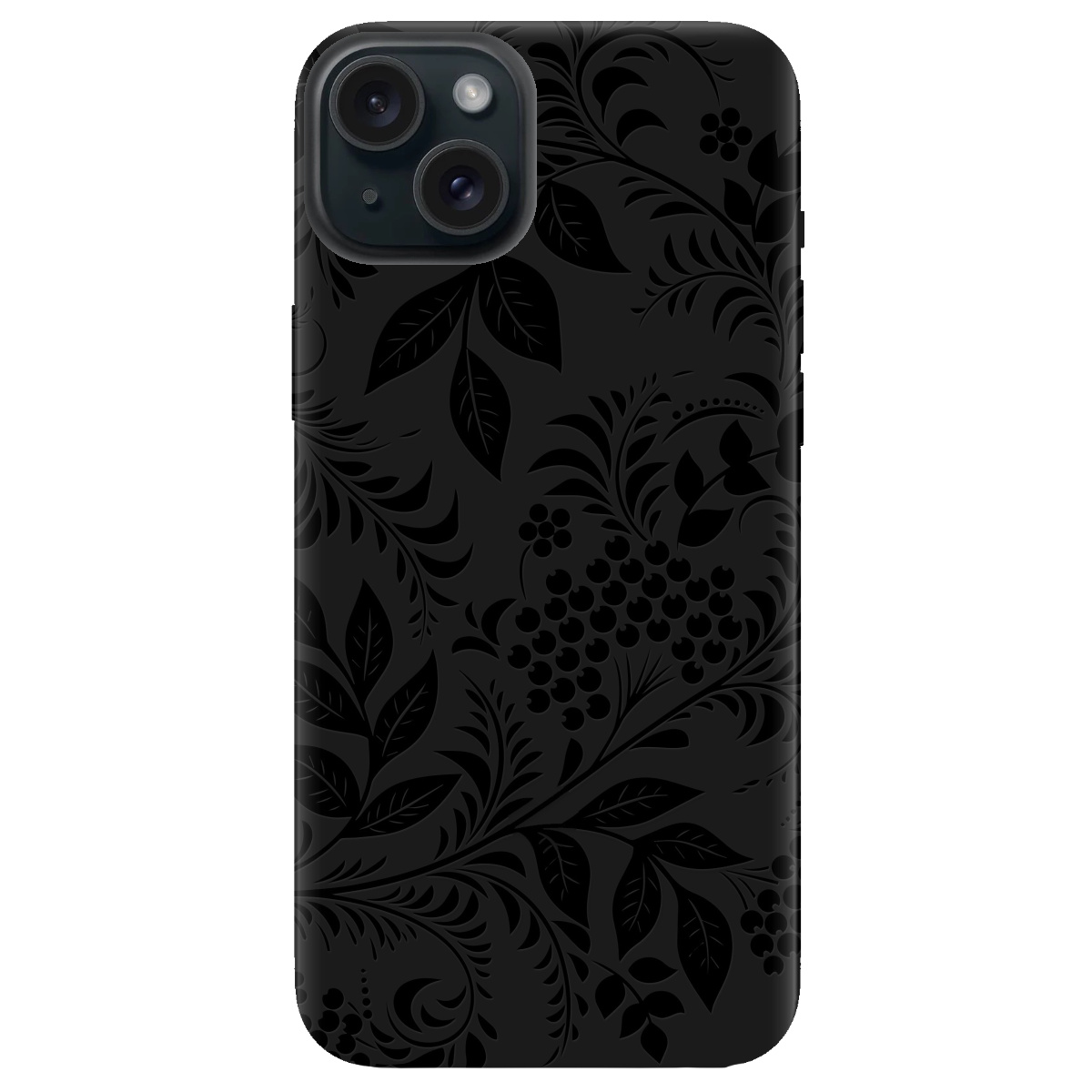 Чохол для Apple iPhone 15 Plus чорний матовий soft touch Art - фото 1 - Чохли для телефонів