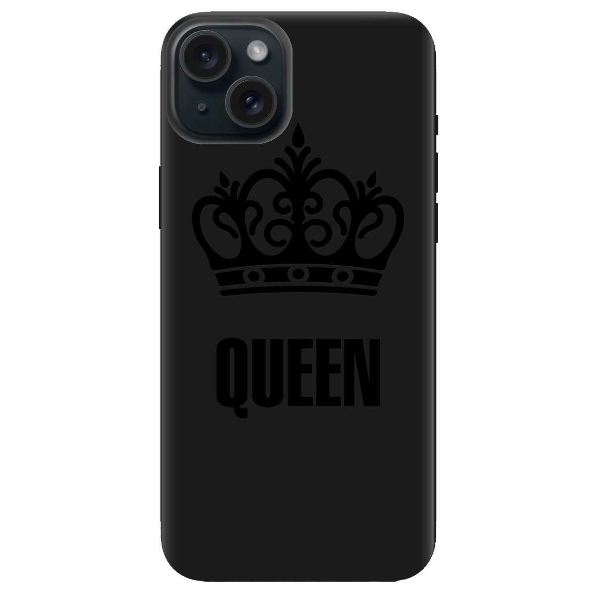 Чохол для Apple iPhone 15 Plus чорний матовий soft touch Queen - фото 1 Чохол для Apple iPhone 15 Plus чорний матовий soft touch Queen - фото 1 - Чохли для телефонів