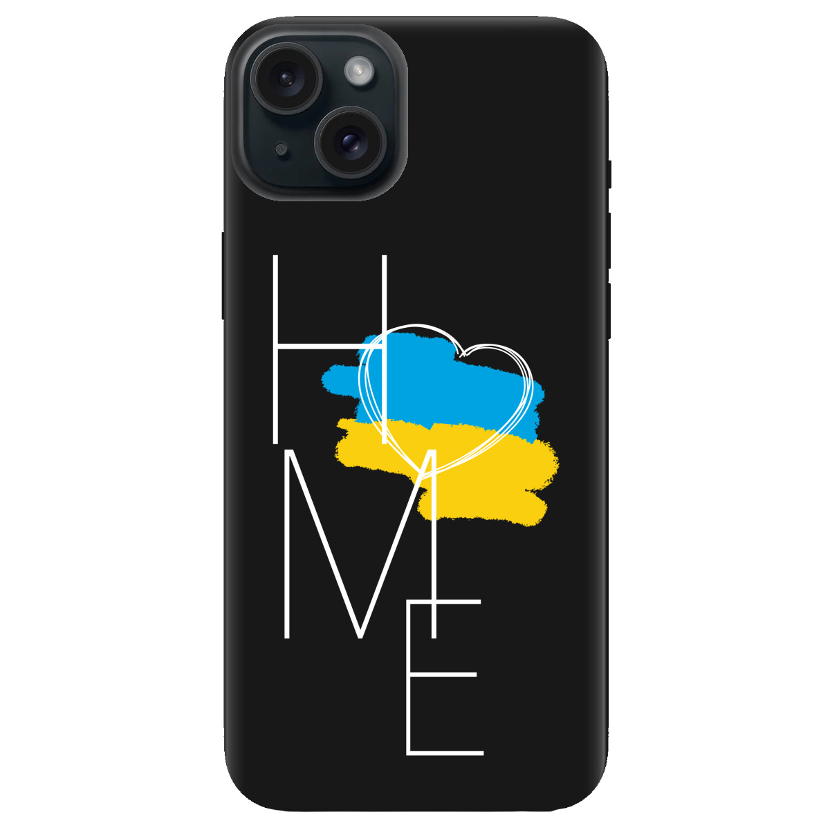 Чехол для Apple iPhone 15 Plus черный матовый soft touch Дім - фото 1 Чехол для Apple iPhone 15 Plus черный матовый soft touch Дім - фото 1 - Чехлы для телефонов