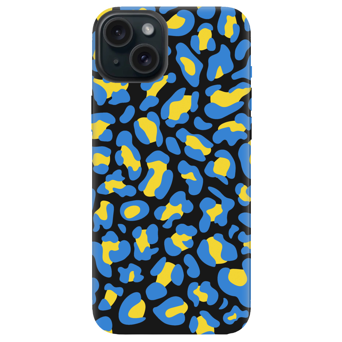 Чохол для Apple iPhone 15 Plus чорний матовий soft touch LeopardUA - фото 1 - Чохли для телефонів