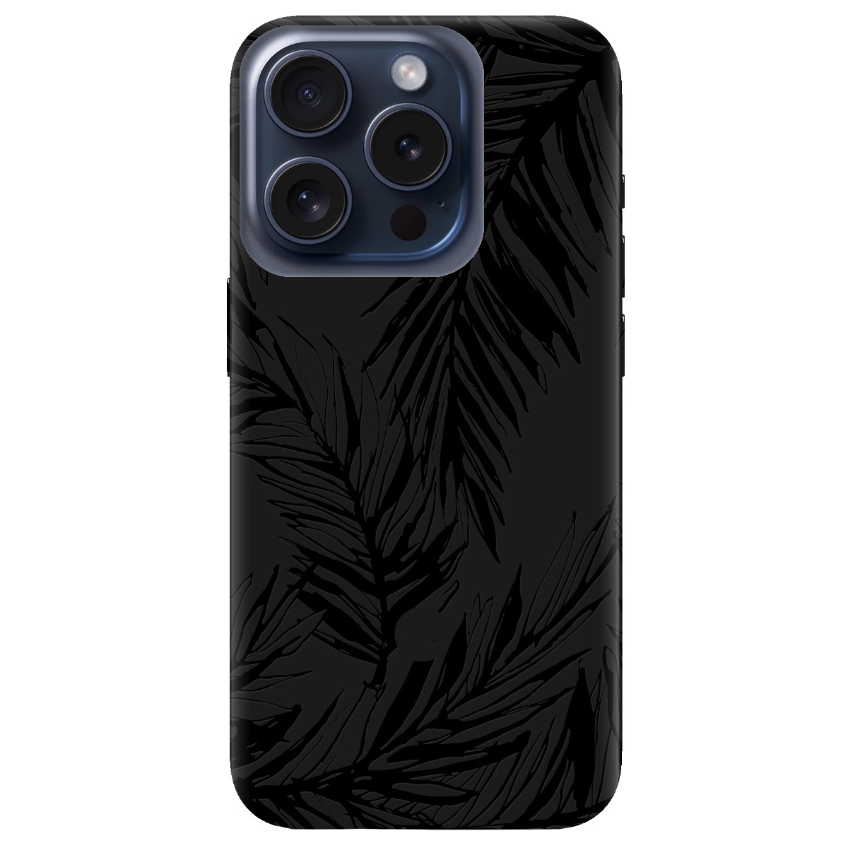 Чехол для Apple iPhone 15 Pro черный матовый soft touch Tropics - фото 1 - Чехлы для телефонов