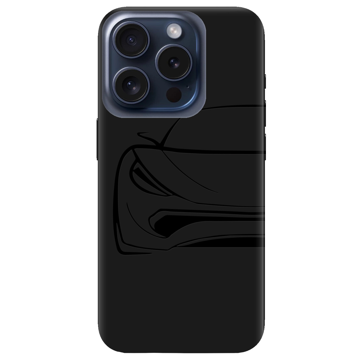 Чехол для Apple iPhone 15 Pro Max черный матовый soft touch Sport Car - фото 1 - Чехлы для телефонов