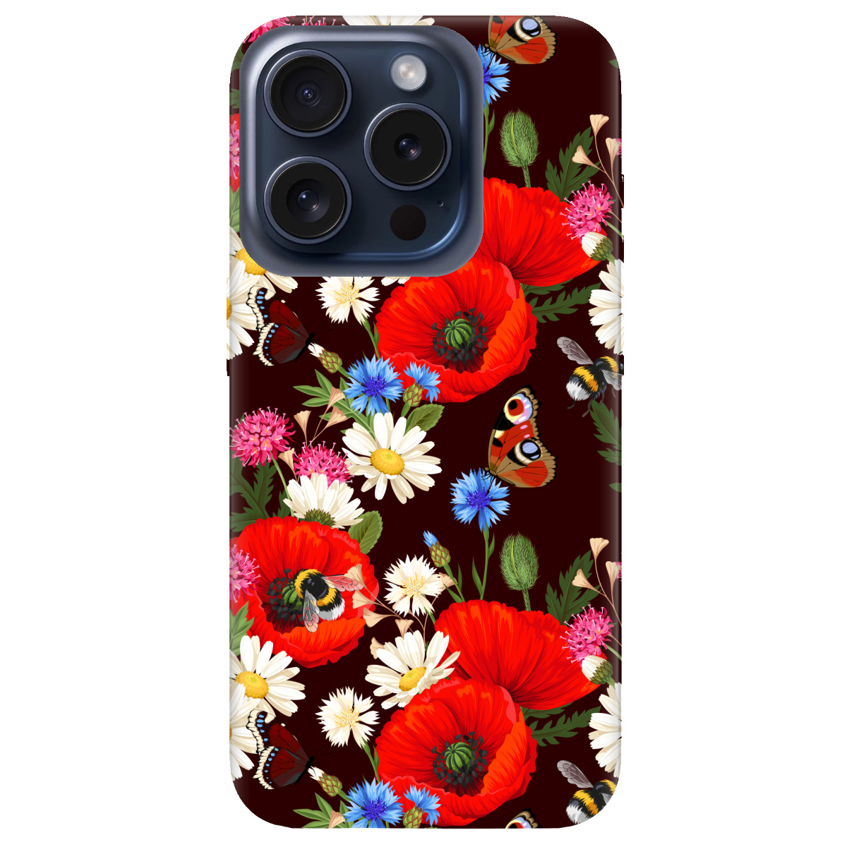 Чехол для Apple iPhone 15 Pro Max Лугові квіти - фото 1 Чехол для Apple iPhone 15 Pro Max Лугові квіти - фото 1 - Чехлы для телефонов