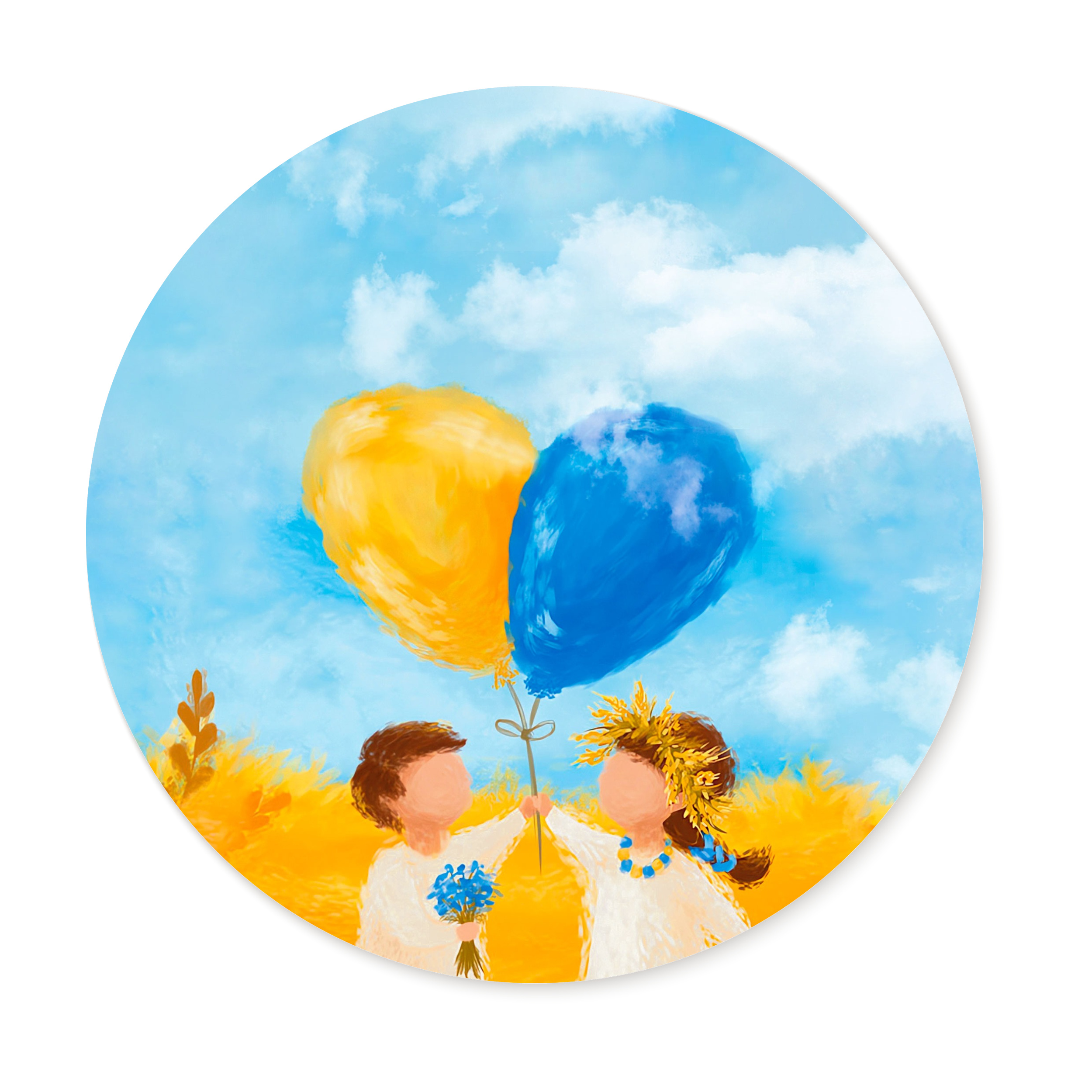 Коврик для мыши круглый (d=20 cм) Ранкова тиша - фото 1 - Коврики для мыши