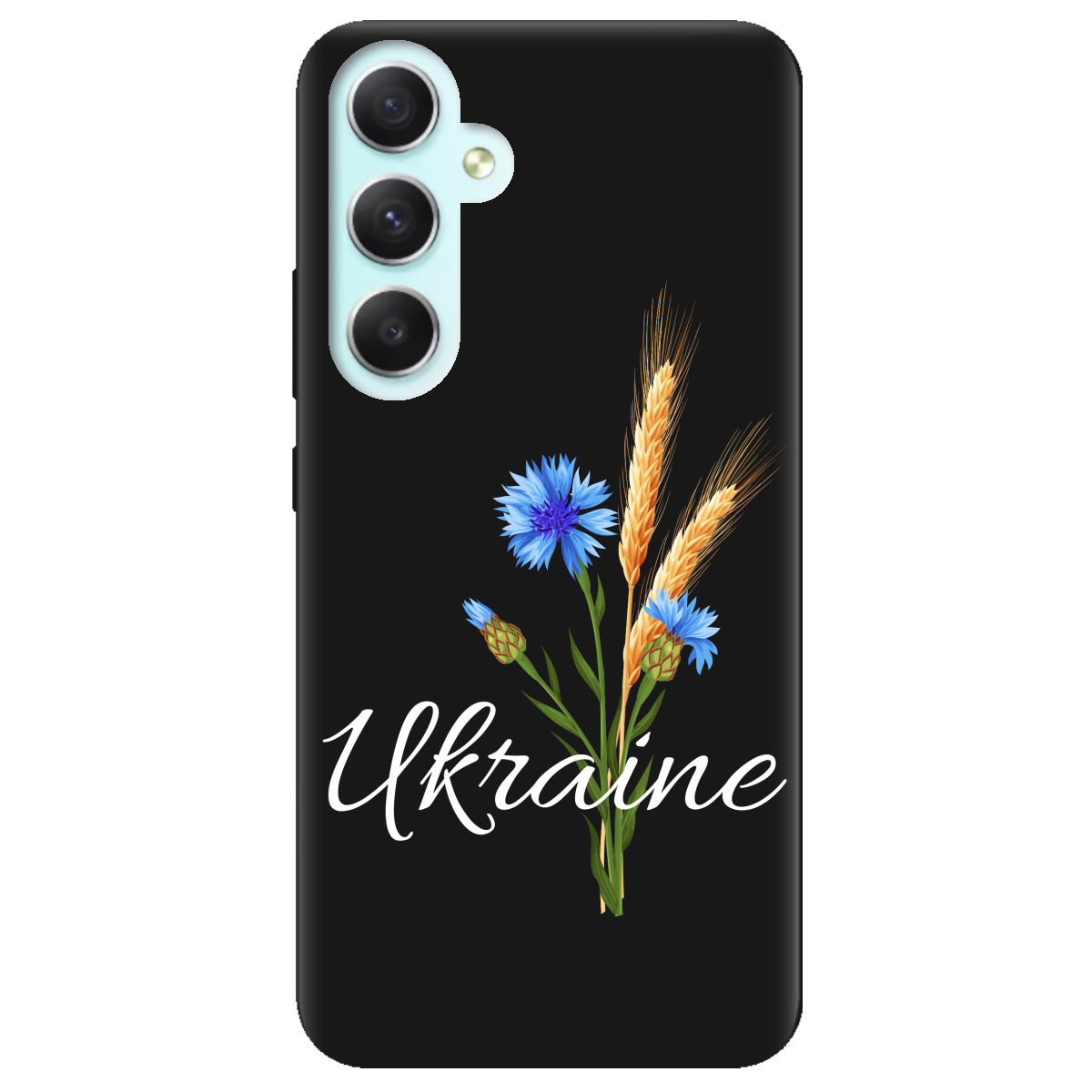 Чохол для Samsung Galaxy A34 чорний матовий soft touch Незалежна Україна - фото 1 - Чохли для телефонів