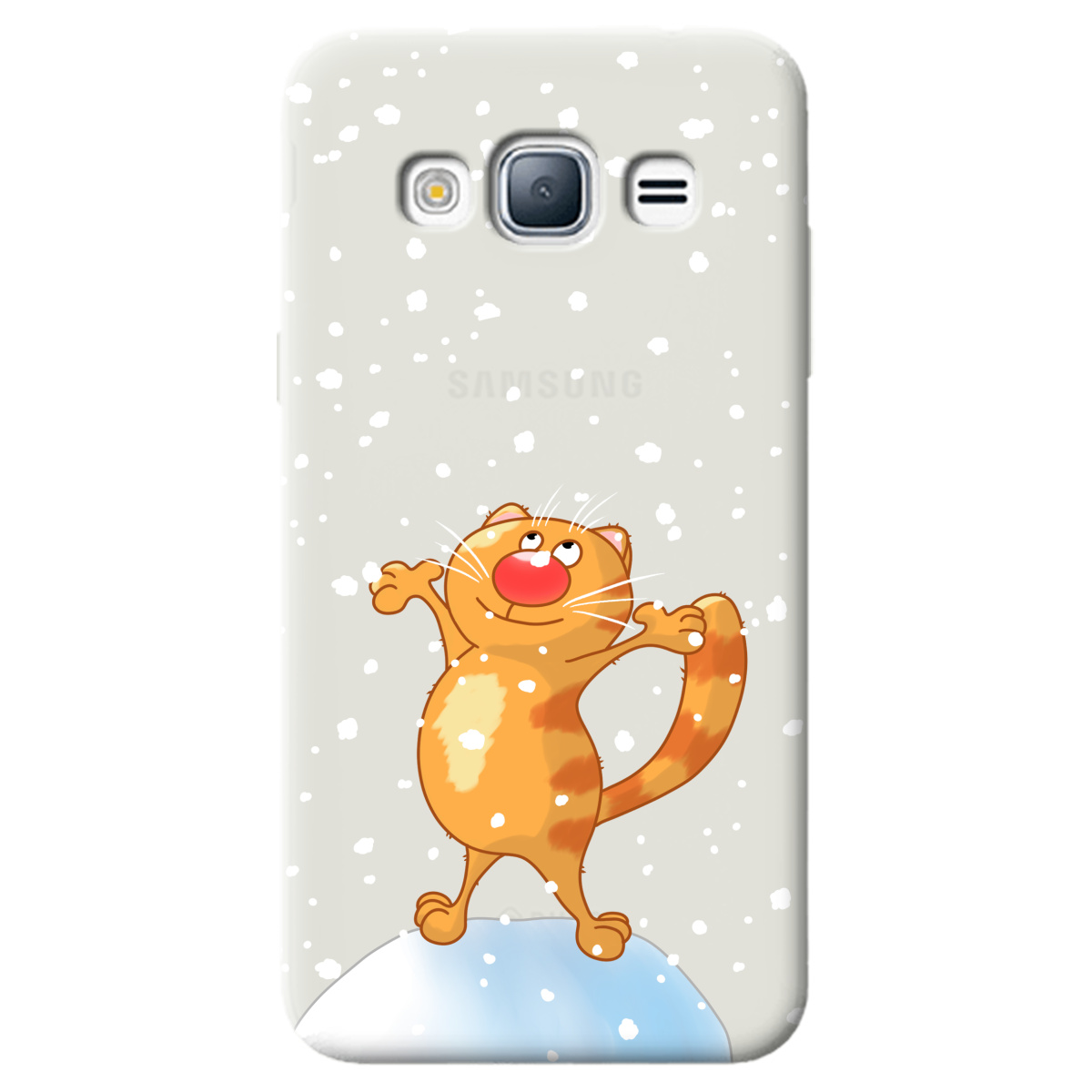 Чехол для Samsung Galaxy J3 2016 полупрозрачный матовый soft touch Be Happy - фото 1 - Чехлы для телефонов