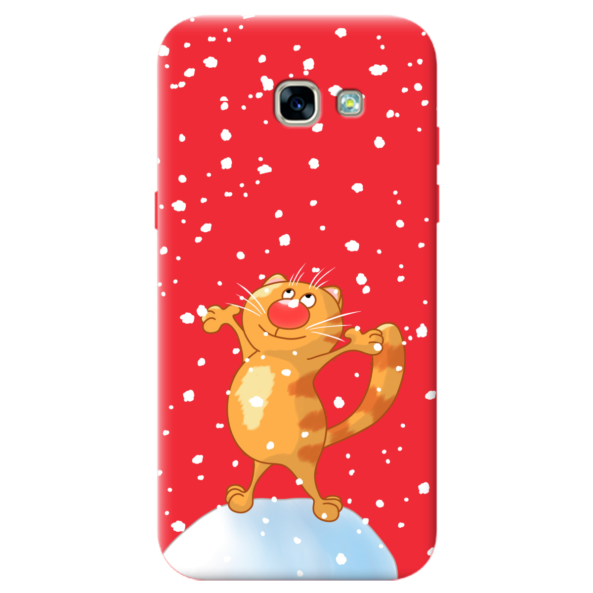 Чехол для Samsung Galaxy A5 2017 ярко-красный матовый soft touch Be Happy - фото 1 Чехол для Samsung Galaxy A5 2017 ярко-красный матовый soft touch Be Happy - фото 1 - Чехлы для телефонов