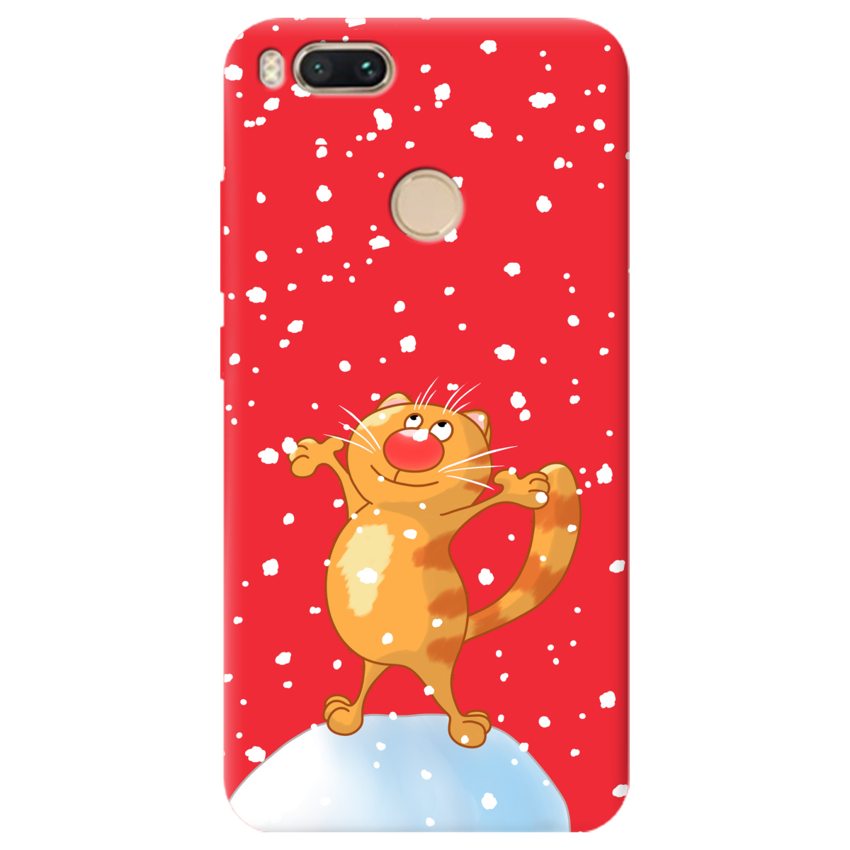 Чохол для Xiaomi Mi A1 яскраво-червоний матовий soft touch Be Happy - фото 1 - Чохли для телефонів