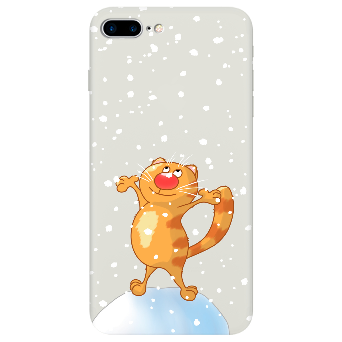 Чохол для Apple iPhone 8 Plus напівпрозорий матовий soft touch Be Happy - фото 1 - Чохли для телефонів