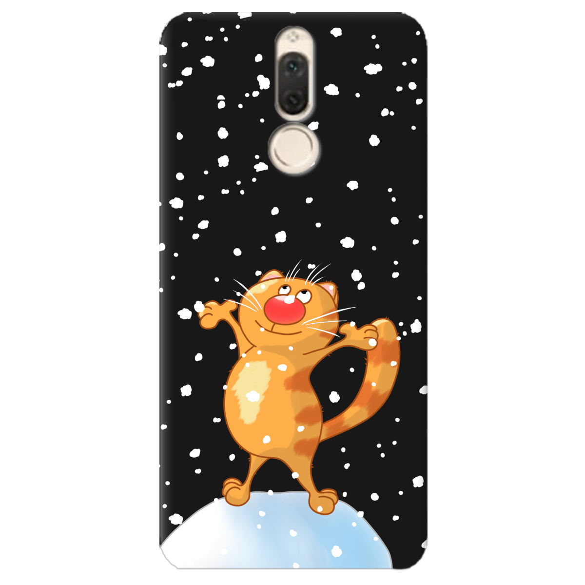 Чехол для Huawei Mate 10 Lite черный матовый soft touch Be Happy - фото 1 - Чехлы для телефонов