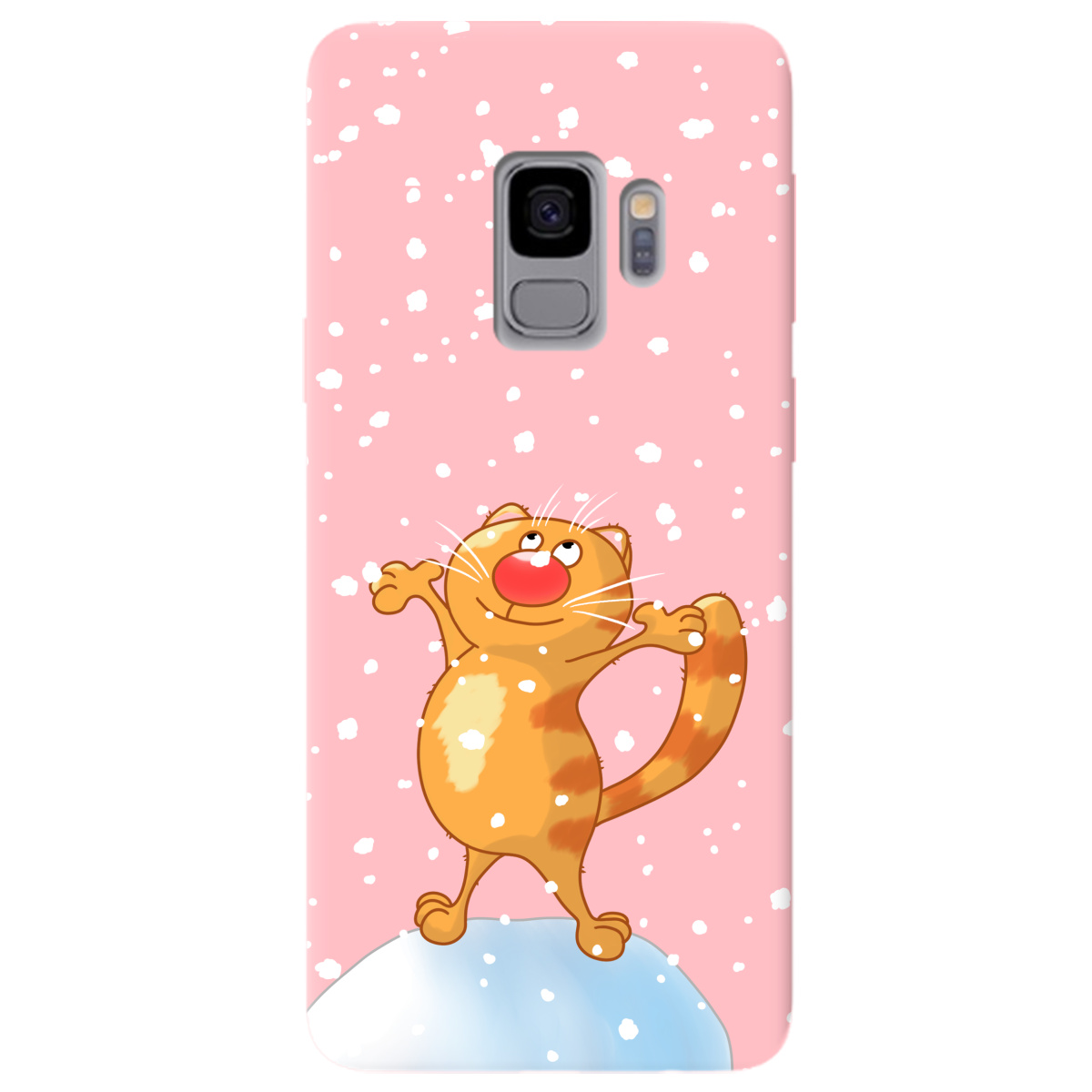 Чохол для Samsung Galaxy S9 ніжно-рожевий матовий soft touch Be Happy - фото 1 - Чохли для телефонів