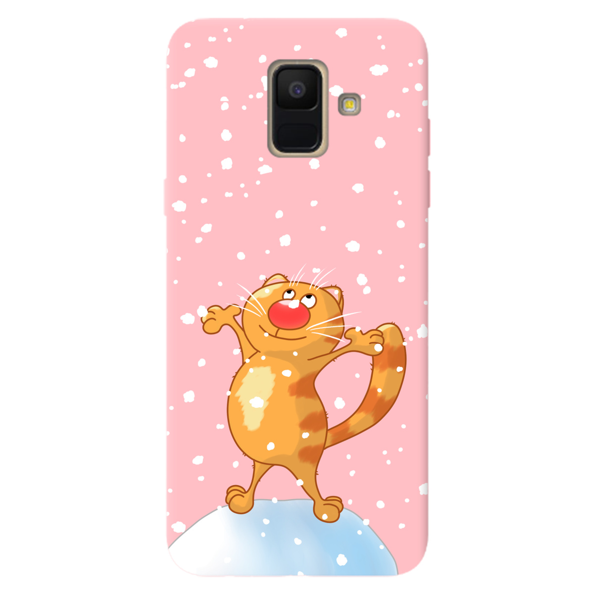 Чехол для Samsung Galaxy A6 2018 нежно-розовый матовый soft touch Be Happy - фото 1 Чехол для Samsung Galaxy A6 2018 нежно-розовый матовый soft touch Be Happy - фото 1 - Чехлы для телефонов