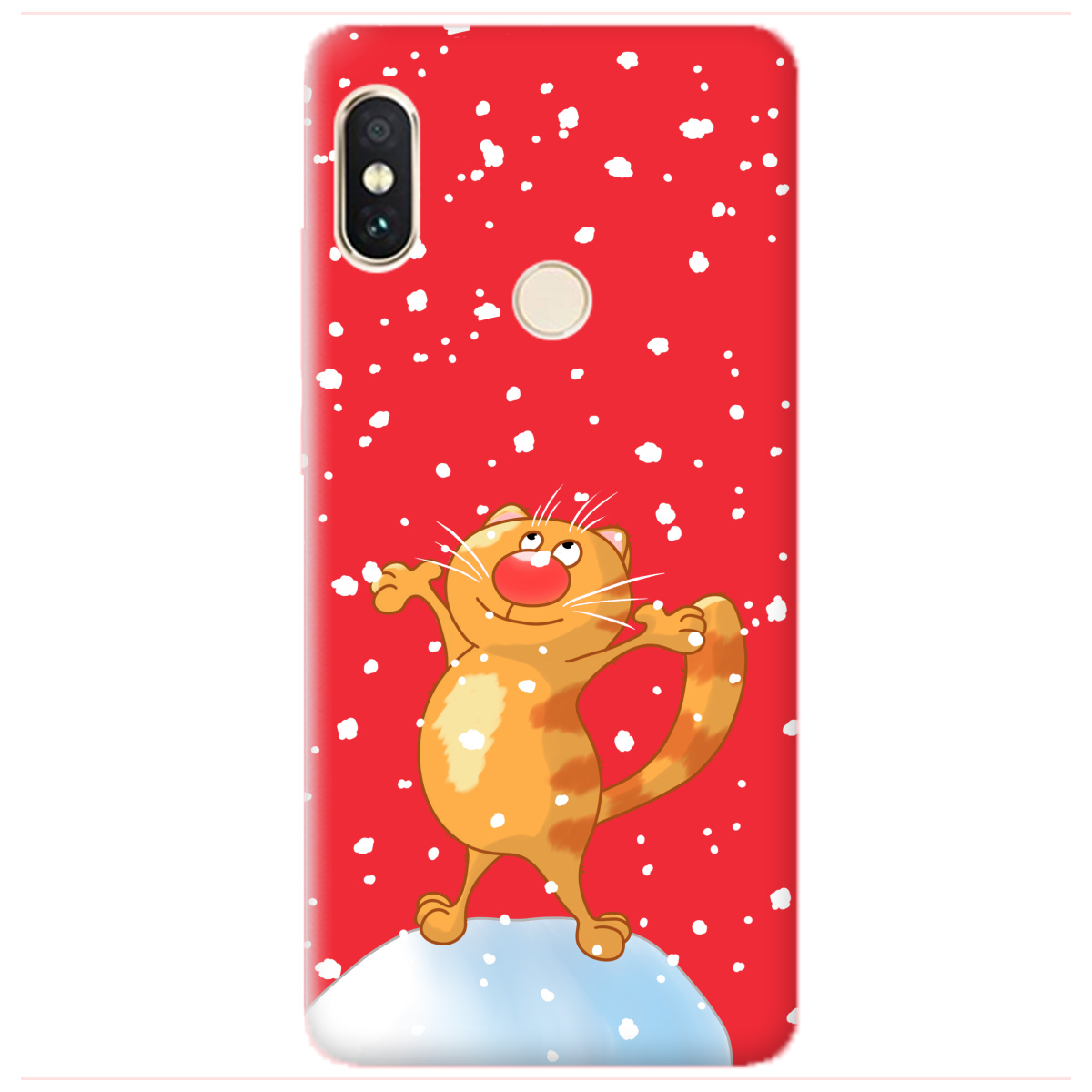 Чохол для Xiaomi Redmi Note 5 яскраво-червоний матовий soft touch Be Happy - фото 1 - Чохли для телефонів