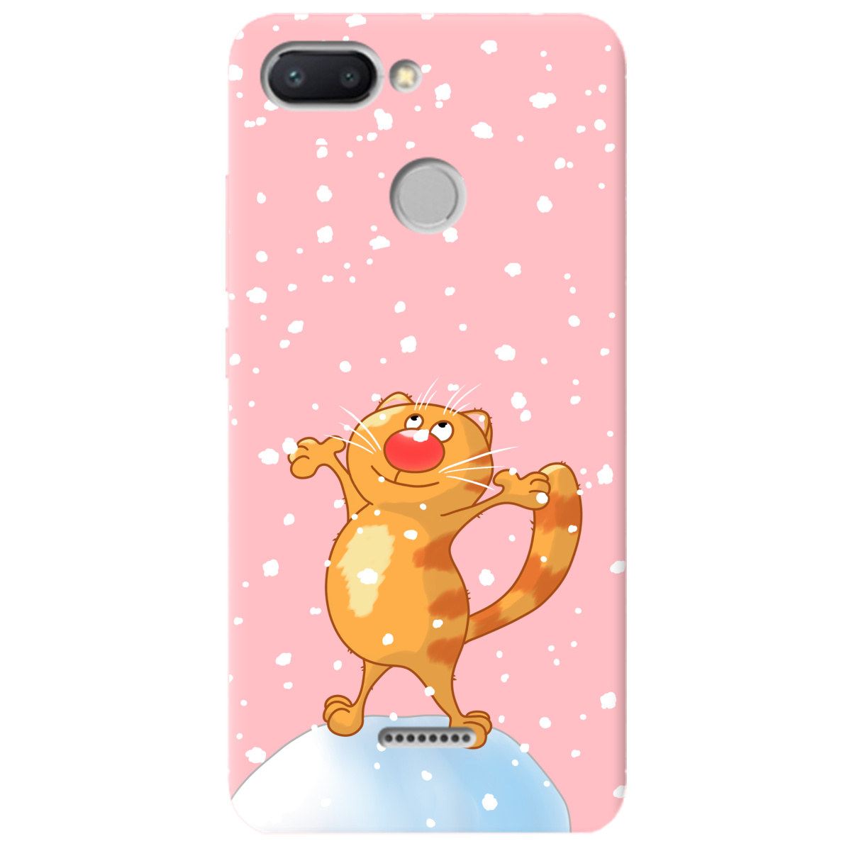 Чехол для Xiaomi Redmi 6 нежно-розовый матовый soft touch Be Happy - фото 1 - Чехлы для телефонов