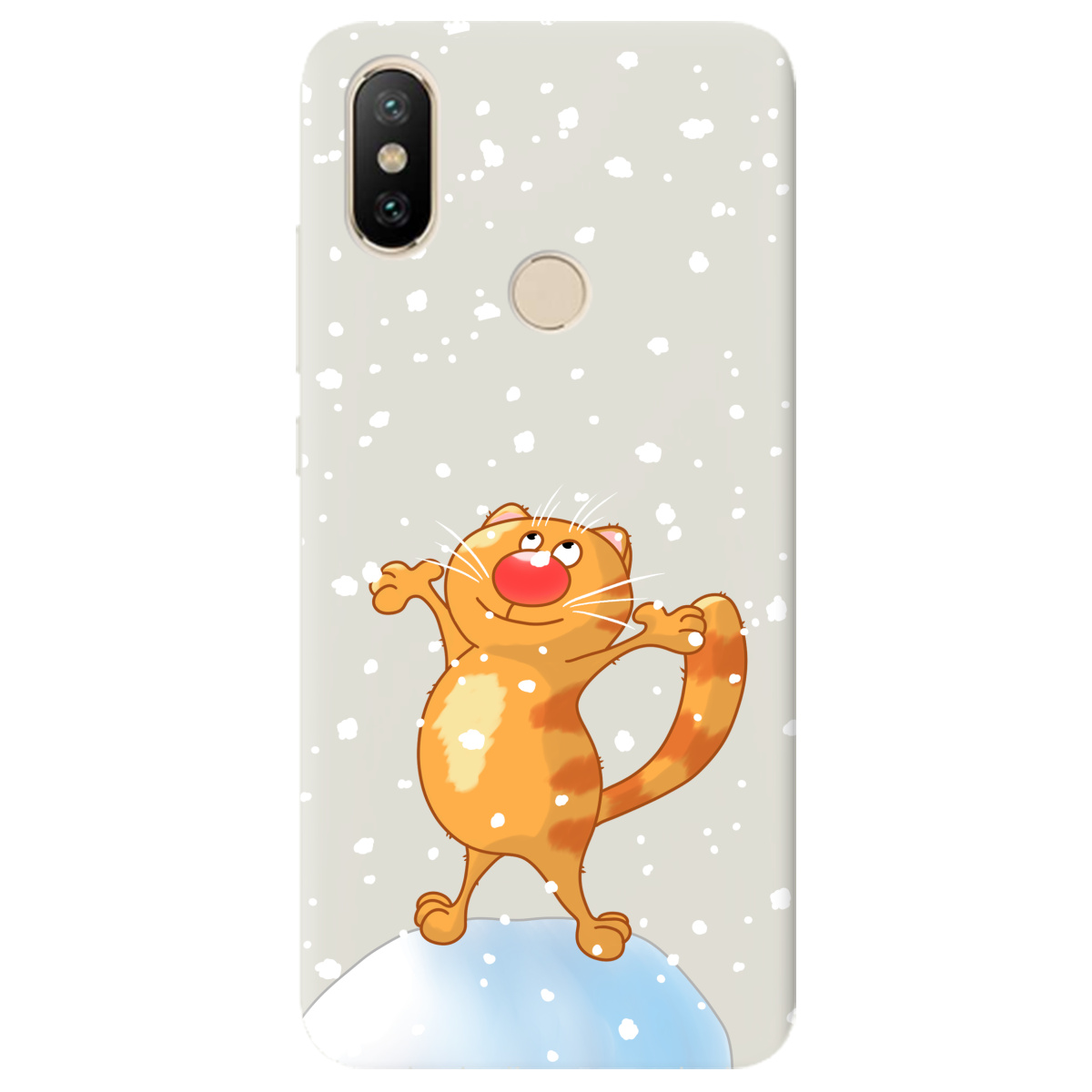 Чехол для Xiaomi Mi A2 Mi 6X полупрозрачный матовый soft touch Be Happy - фото 1 - Чехлы для телефонов