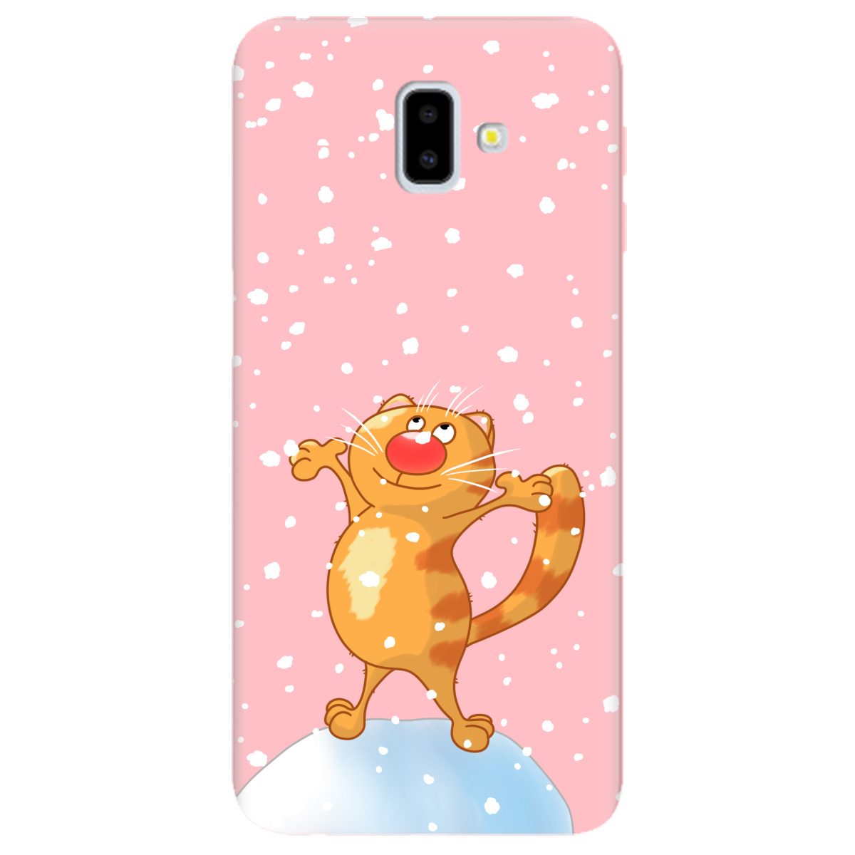 Чохол для Samsung Galaxy J6 Plus 2018 ніжно-рожевий матовий soft touch Be Happy - фото 1 - Чохли для телефонів