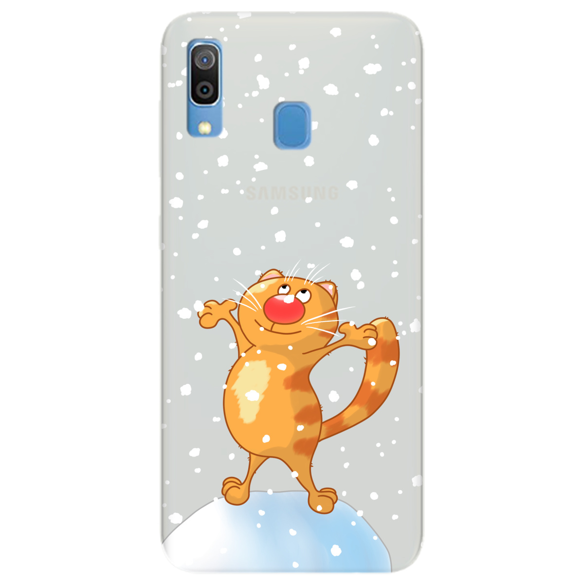 Чехол для Samsung Galaxy A30 полупрозрачный матовый soft touch Be Happy - фото 1 - Чехлы для телефонов