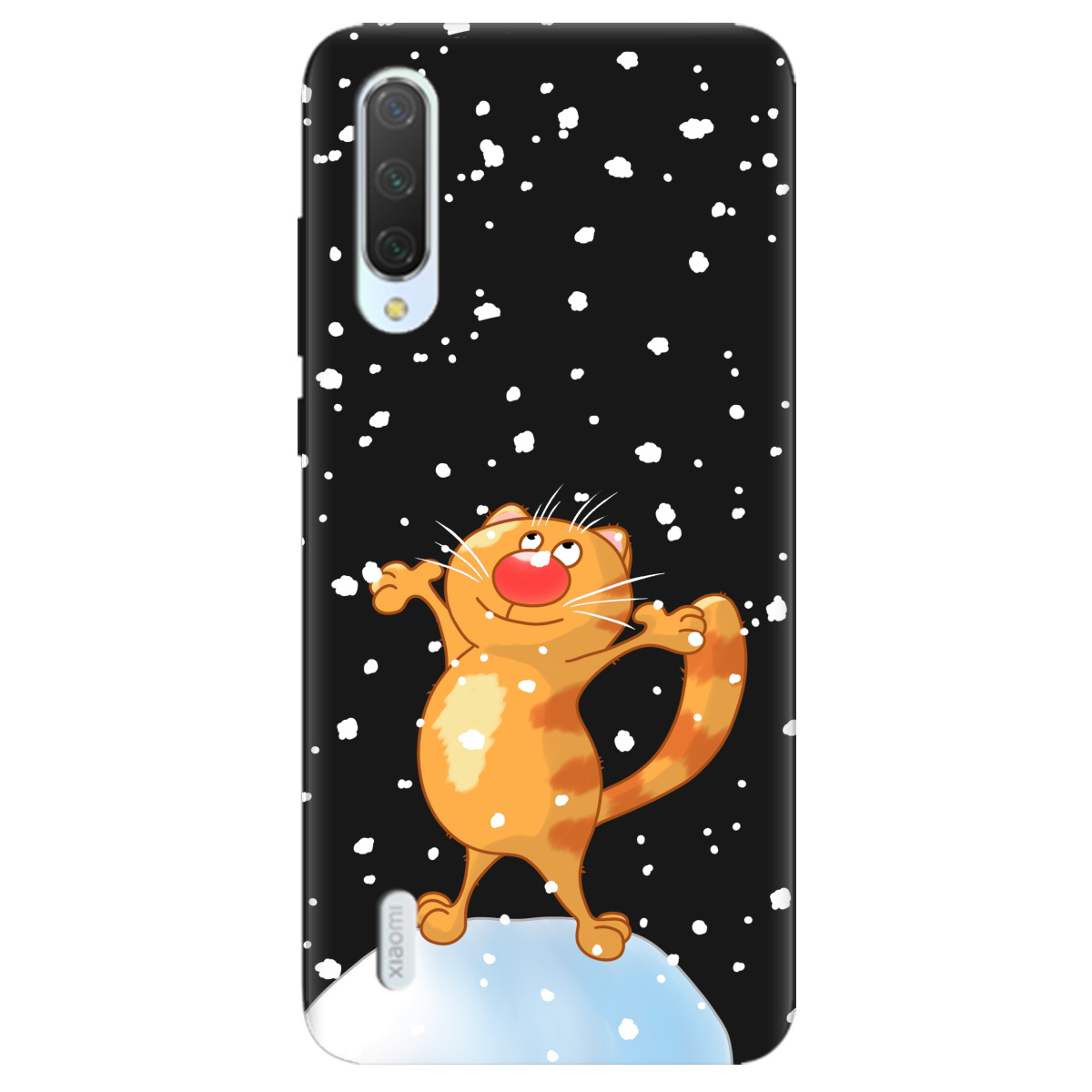 Чехол для Xiaomi Mi 9 Lite черный матовый soft touch Be Happy - фото 1 - Чехлы для телефонов