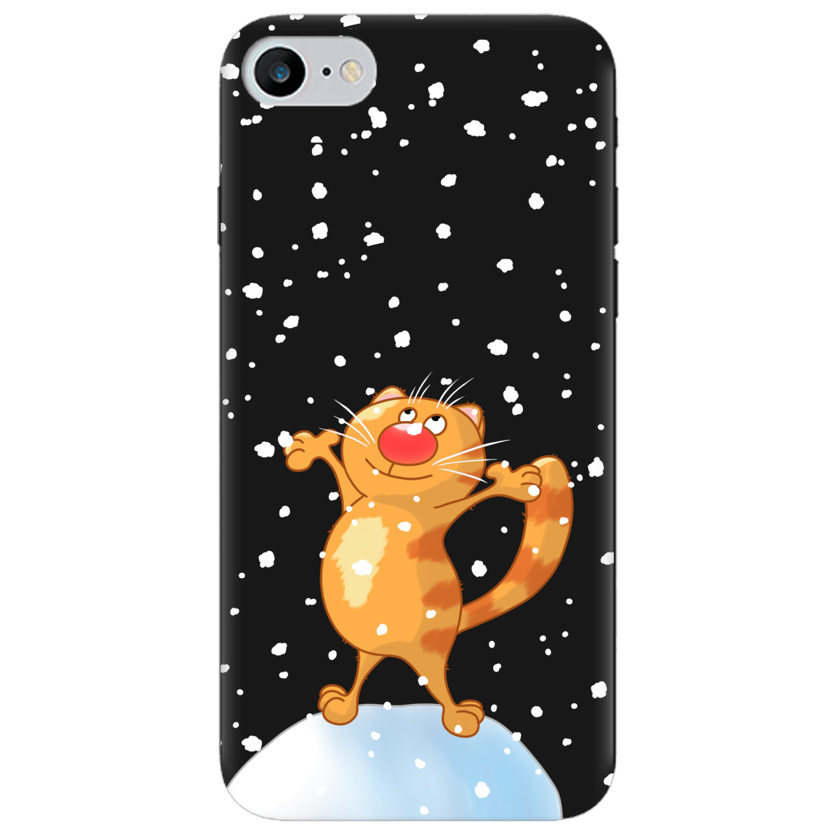 Чохол для Apple iPhone SE 2020 чорний матовий soft touch Be Happy - фото 1 - Чохли для телефонів