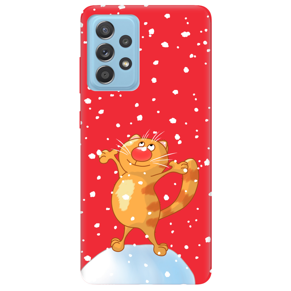 Чохол для Samsung Galaxy А52 яскраво-червоний матовий soft touch Be Happy - фото 1 - Чохли для телефонів