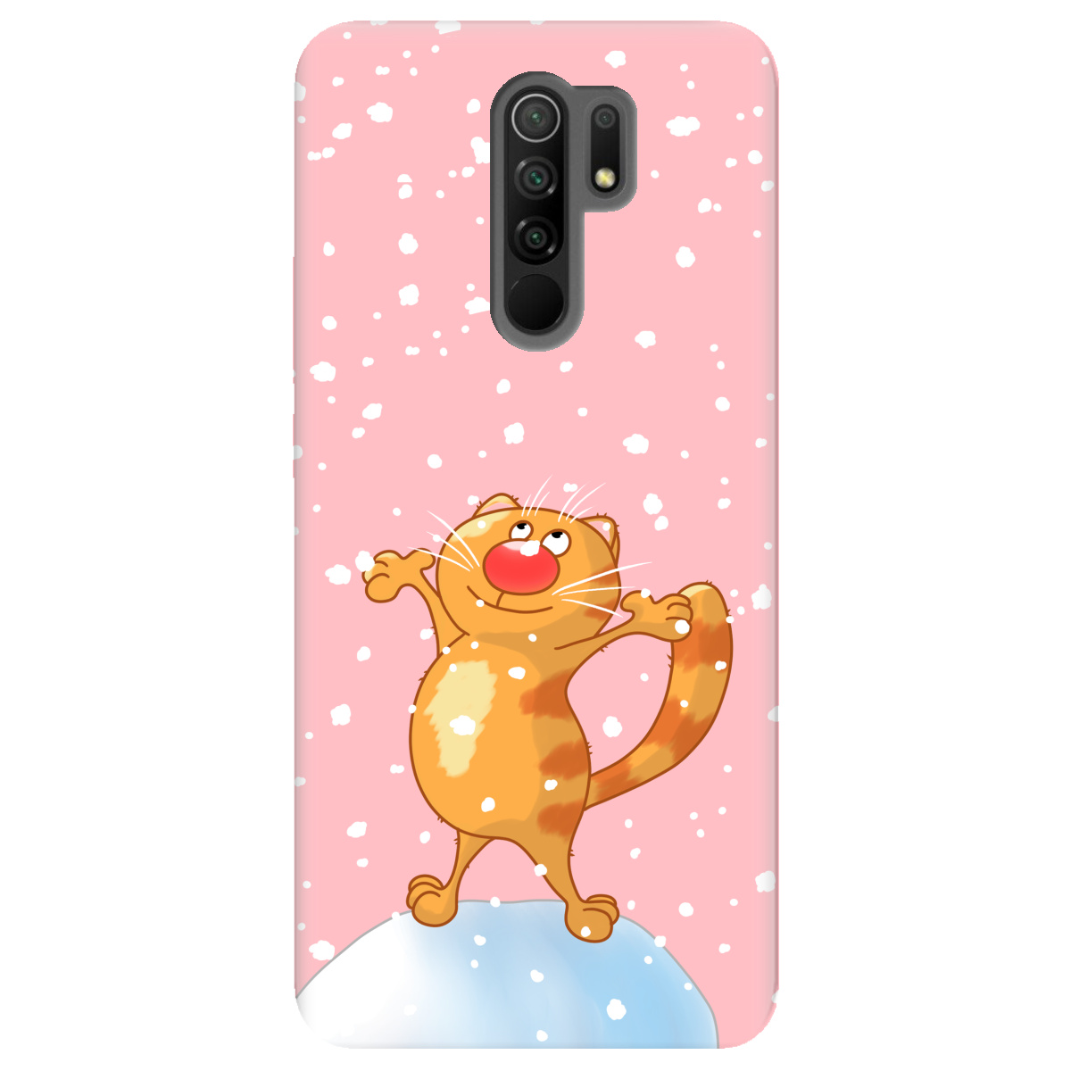 Чехол для Xiaomi Redmi 9 нежно-розовый матовый soft touch Be Happy - фото 1 - Чехлы для телефонов