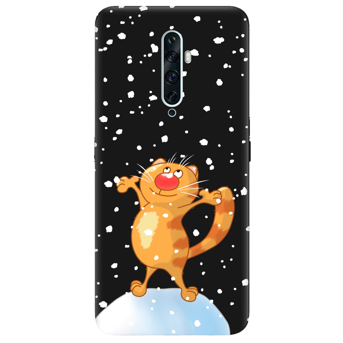 Чохол для Oppo Reno 2 чорний матовий soft touch Be Happy - фото 1 - Чохли для телефонів