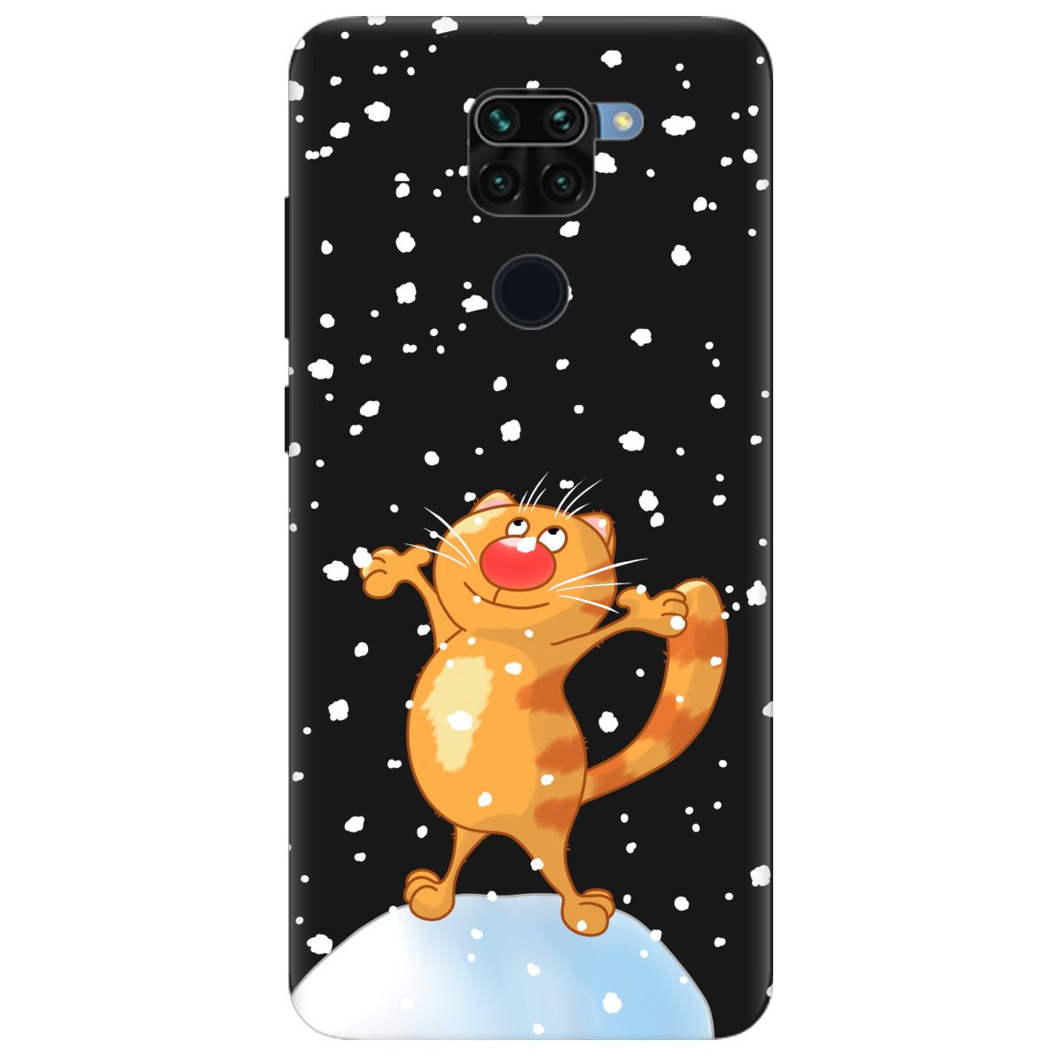 Чехол для Xiaomi Redmi Note 9 черный матовый soft touch Be Happy - фото 1 - Чехлы для телефонов