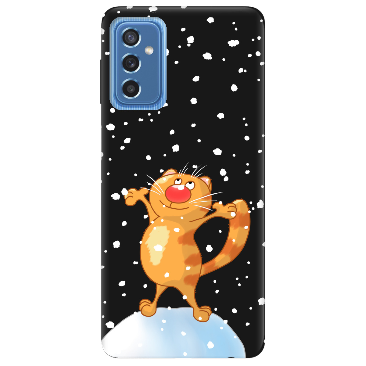 Чехол для Samsung Galaxy M52 черный матовый soft touch Be Happy - фото 1 Чехол для Samsung Galaxy M52 черный матовый soft touch Be Happy - фото 1 - Чехлы для телефонов