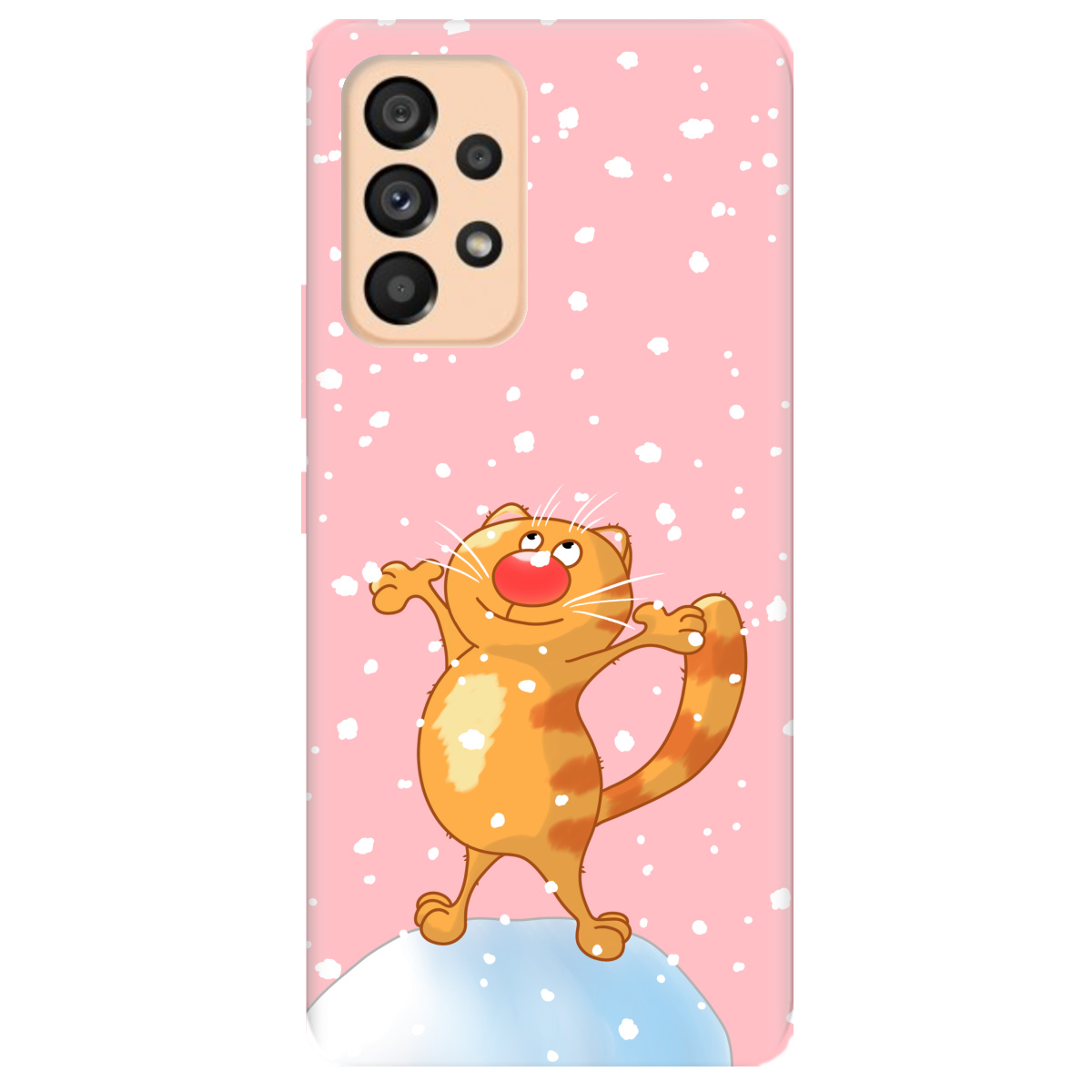 Чехол для Samsung Galaxy A53 нежно-розовый матовый soft touch Be Happy - фото 1 Чехол для Samsung Galaxy A53 нежно-розовый матовый soft touch Be Happy - фото 1 - Чехлы для телефонов