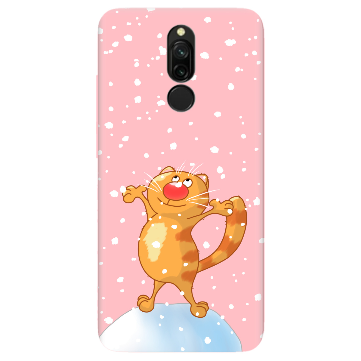 Чехол для Xiaomi Redmi 8 нежно-розовый матовый soft touch Be Happy - фото 1 - Чехлы для телефонов