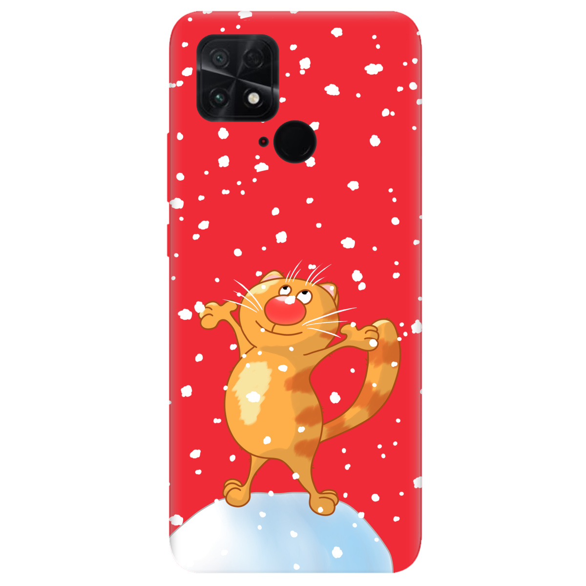 Чохол для Xiaomi Poco C40 яскраво-червоний матовий soft touch Be Happy - фото 1 - Чохли для телефонів