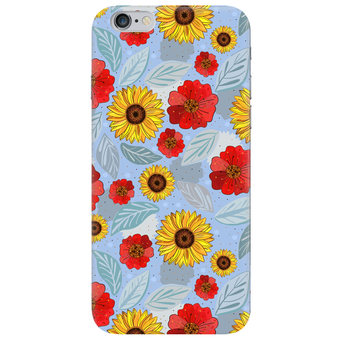 Чехол для Apple iPhone 6 / 6S Соняшники і маки - фото 1 - Чехлы для телефонов