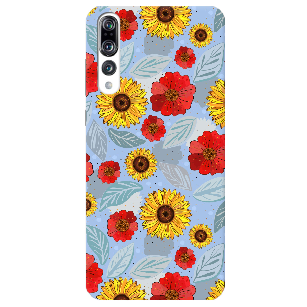 Чохол для Huawei P20 Pro Соняшники і маки - фото 1 - Чохли для телефонів
