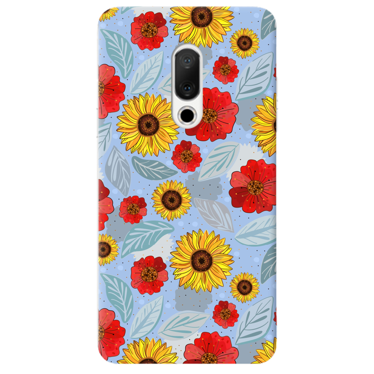 Чохол для Meizu 15 Соняшники і маки - фото 1 - Чохли для телефонів
