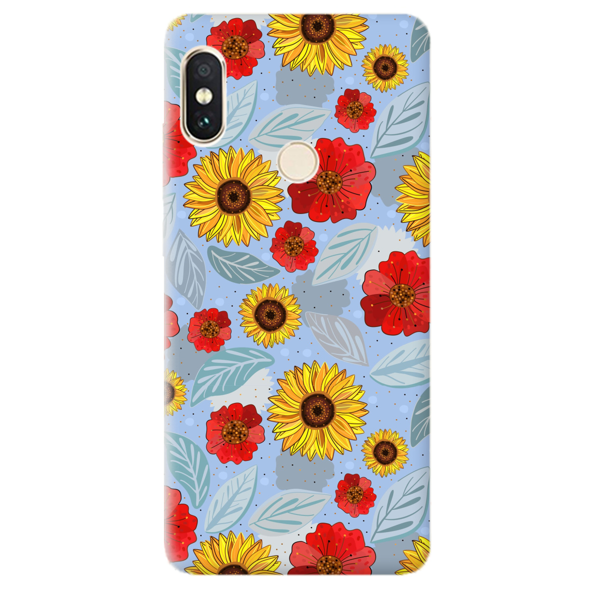 Чохол для Xiaomi Redmi Note 5 Соняшники і маки - фото 1 - Чохли для телефонів