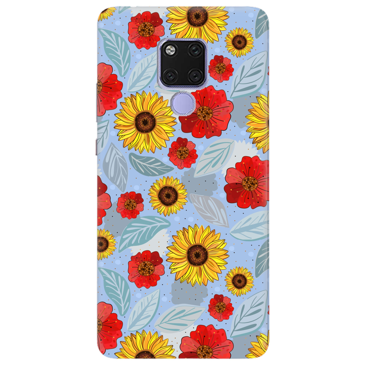 Чехол для Huawei Mate 20 Соняшники і маки - фото 1 - Чехлы для телефонов